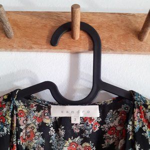 Sandro Paris, size 2, chiffon floral print dress